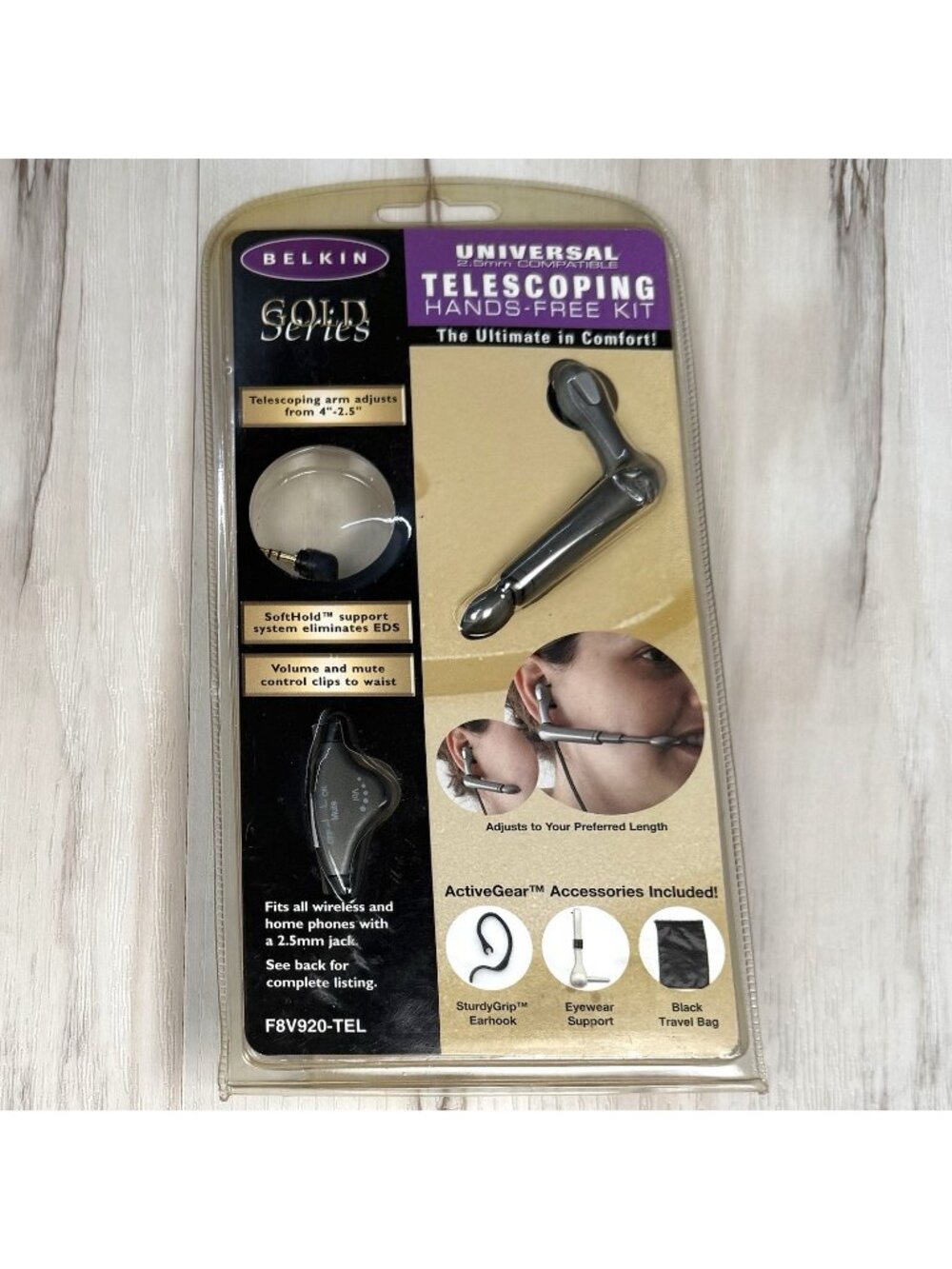 BELKIN Gold Series Telescoping Hands-Free Head Set HEADSET F8V920-TEL NIP NEW